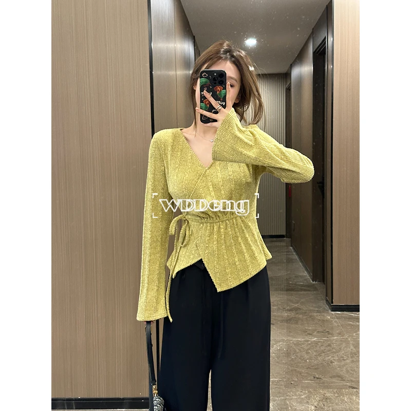 【现货款】王等等【落日】时尚打底秋冬长袖针织长袖上衣U223D06205