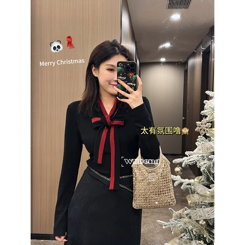 【现货款】王等等【欢乐颂】时尚显瘦秋冬百搭长袖针织上衣U223S09239