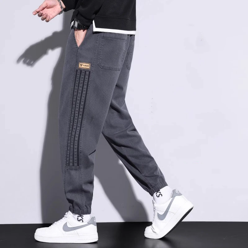 秋季休闲裤男士2025新款束脚宽松薄款运动工装裤子男款
