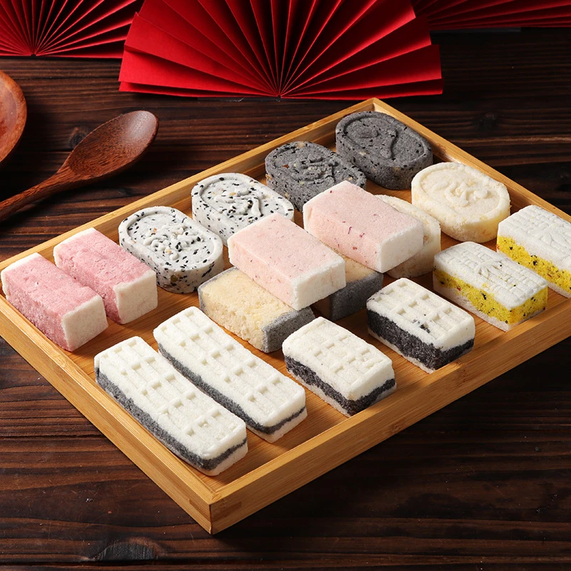 茯苓八珍糕芡实糕中式传统手工糕点香浓芝麻早餐零食休闲美味点心