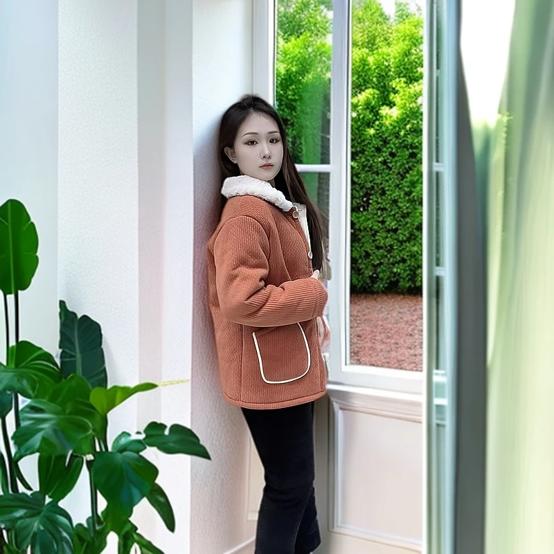 时尚女士女装冬季三层加厚加绒可外穿家居服套装72