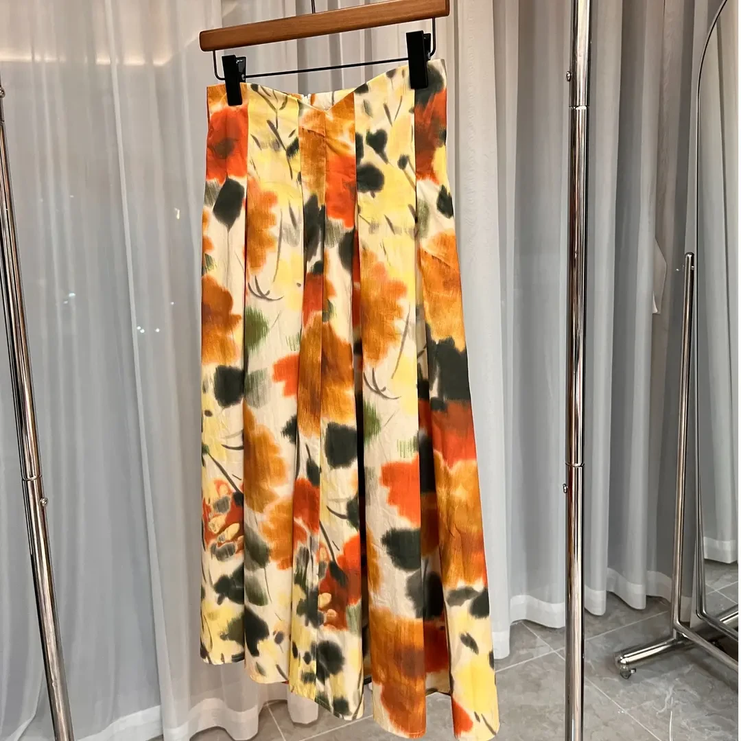 【印象格桑】花色高腰半裙气质款T4629