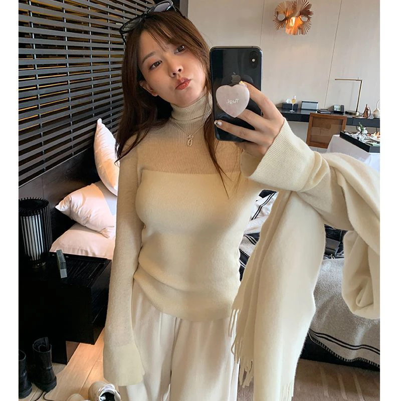 CHEISLY 2024秋冬季高领打底上衣 细支全羊毛内搭天花板女网红