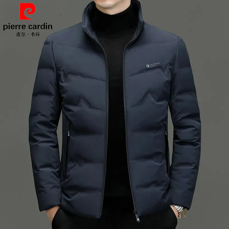皮尔卡丹鸭白绒男装冬季新款男士羽 绒服加厚休闲鸭絨保暖外套