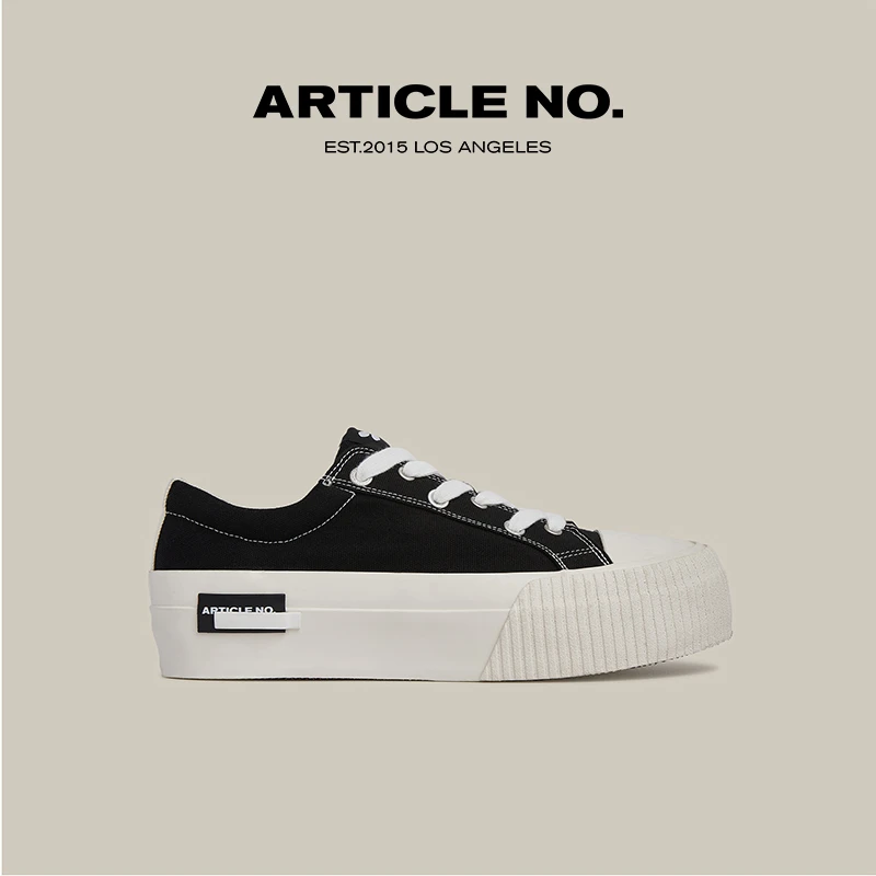 ARTICLE NO.休闲厚底增高硫化帆布鞋松糕鞋男女款