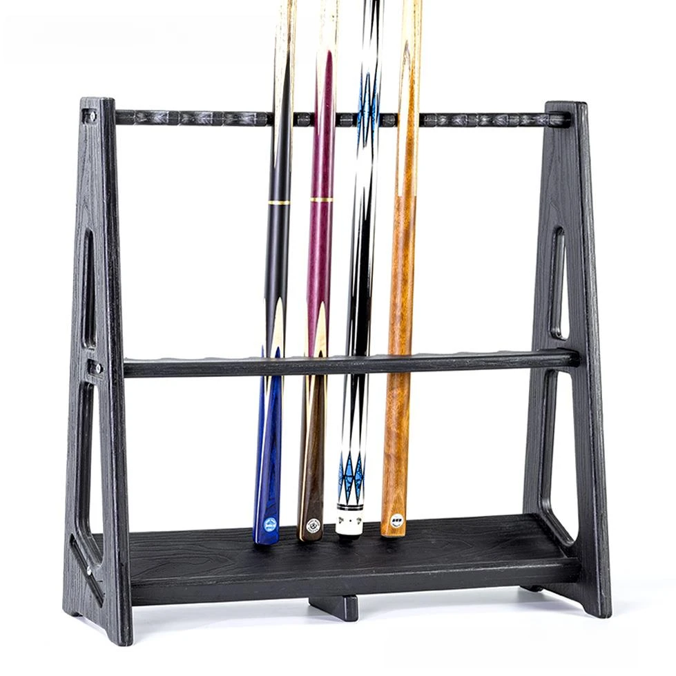 落地式台球杆架放杆架放置架金属实木塑料杆器桌球杆鱼竿架10孔