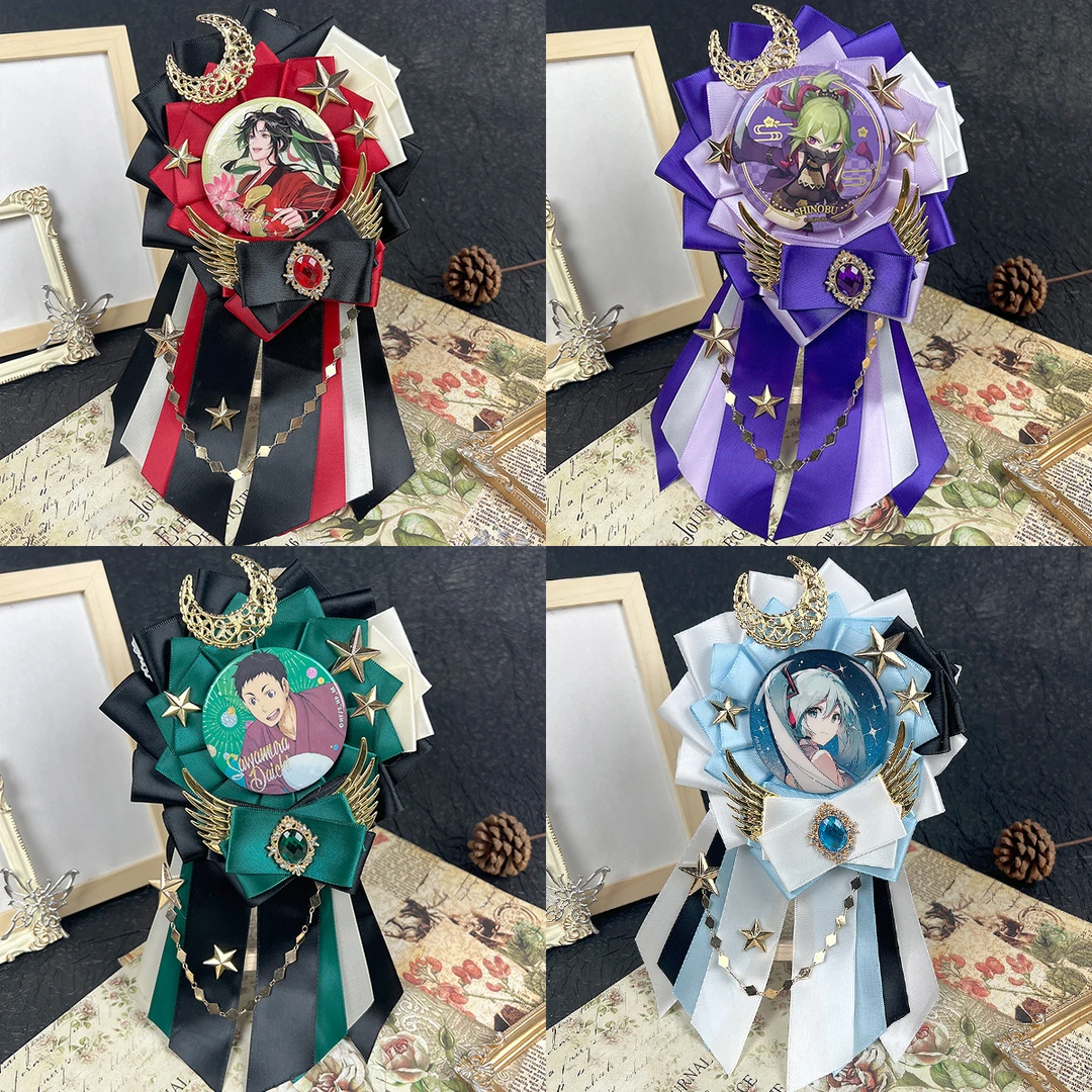 吧唧托手作原神复古洛丽塔谷美痛包装饰原创拖尾二次元徽章托配饰