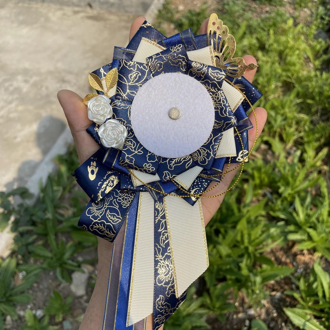 华丽吧唧托白菜吧唧托痛包装饰物谷美徽章托手工斜托尾吧唧托现货