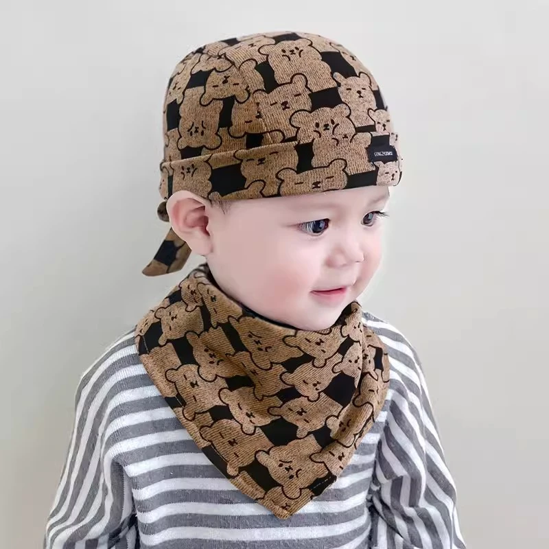 婴儿帽子秋冬款婴幼儿护头洋气男宝海盗帽头巾宝宝帽子儿童春秋季