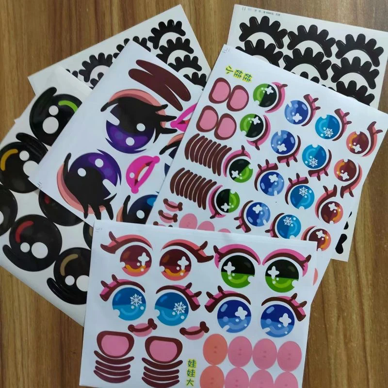 网红气球娃娃手编气球造型卡通公主女孩眼睛表情大号贴纸可爱公仔