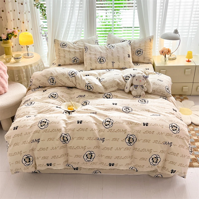 100纯棉全棉四件套床上三件套儿童床品被套床单宿舍2024新款