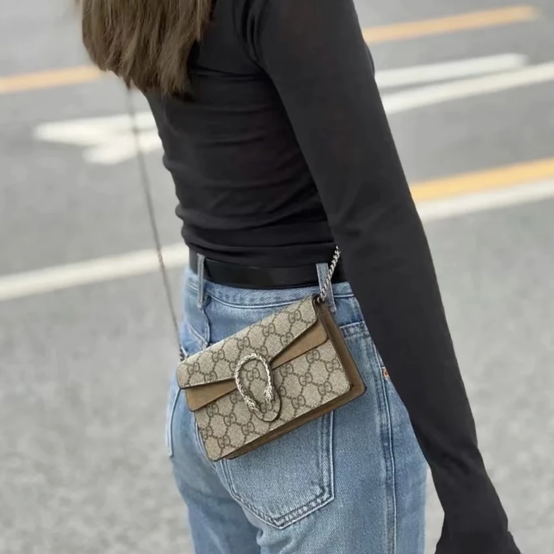 95新 GUCCI/古驰 梵·/酒神mini斜挎包/全原/95新