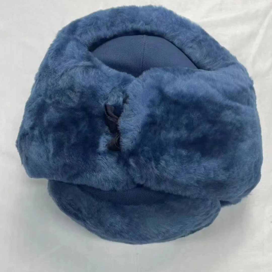 空皮帽子休闲毛绒冬季加厚加绒一体帽