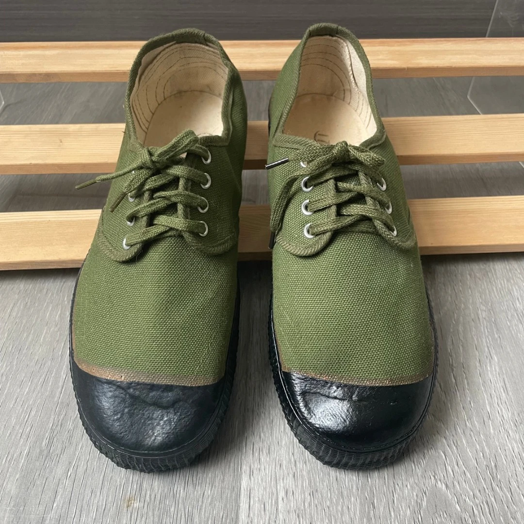 低腰防油鞋草绿色帆布鞋  舒适耐磨 低帮帆布工作鞋  男春秋季
