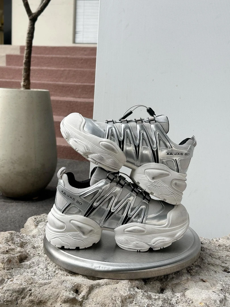 2025新款厚底圆头慢跑鞋透气舒适百搭增高老爹鞋ins809188