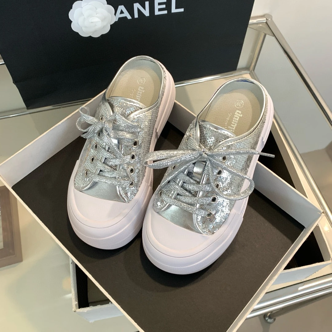 2024夏季新款时尚百搭厚底增高懒人一脚蹬外穿拖鞋Q68-2