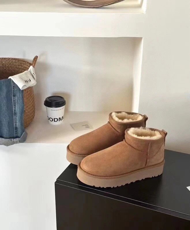 加绒加厚皮毛一体雪地靴2024新款周冬雨同款桑坡村棉鞋3156