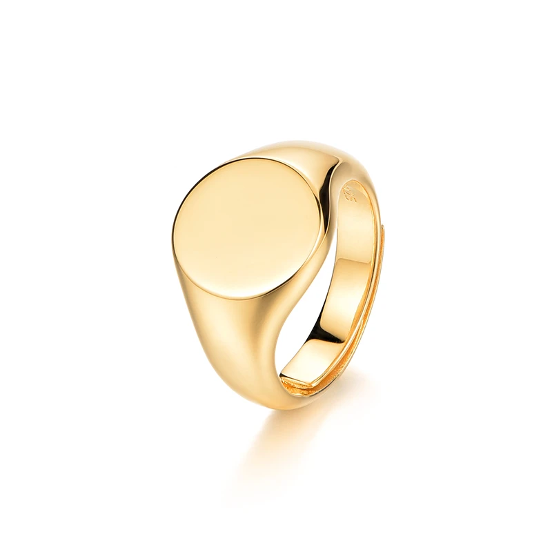 ideagemer 925银戒指 潮男戒指男潮流简约小众百搭情侣款开口指环