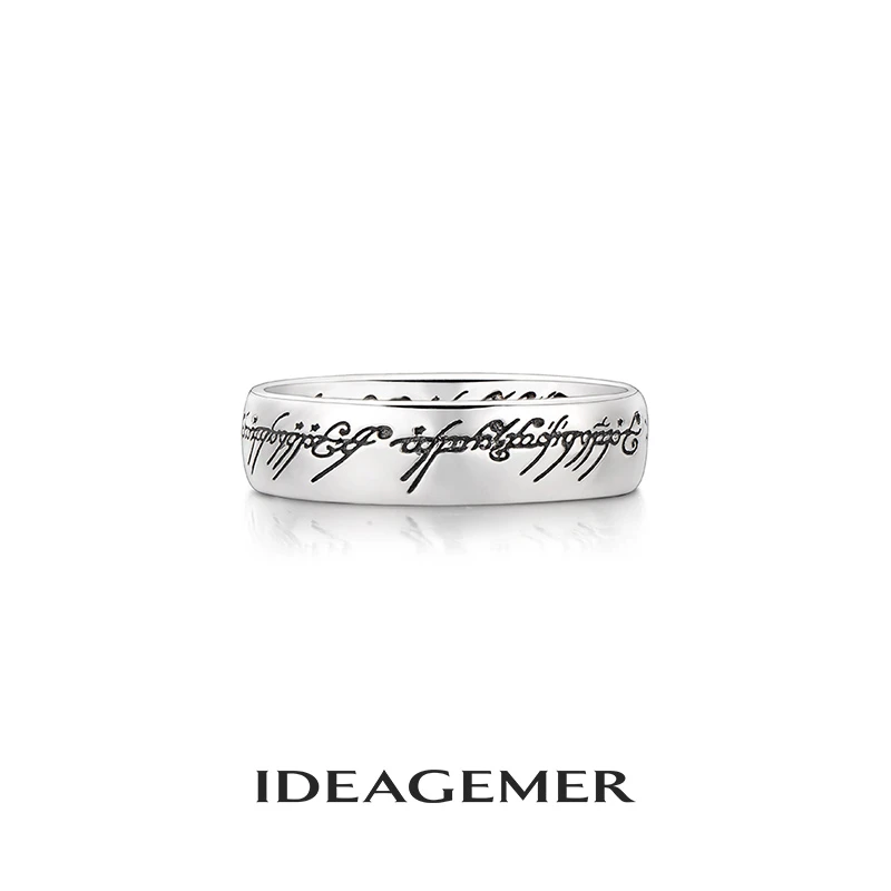 ideagemer 925银戒指 指环王戒指男戒魔戒闭口款小众时尚男新款