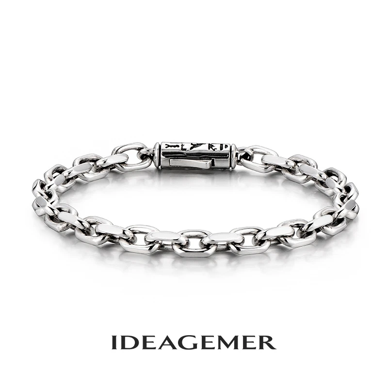 ideagemer 925银手链 古巴手链饰品男士嘻哈高级感小众设计男高街