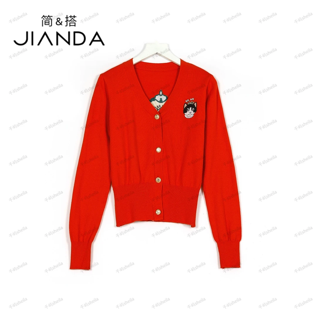 【千屿Sheila】原创设计ㆍ注重品质 猫咪开衫231-KS/0227-8503