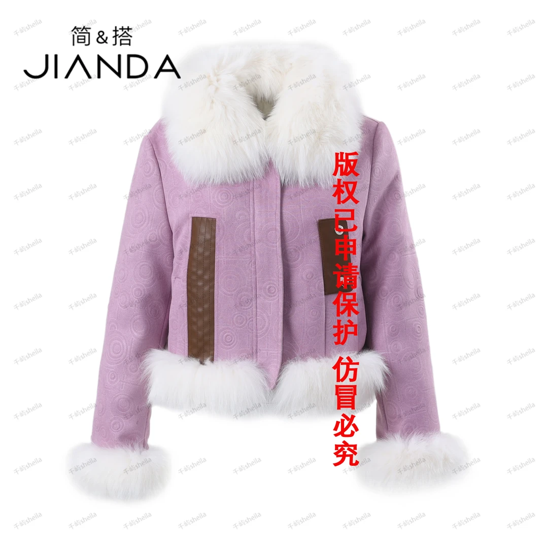 【千屿Sheila】冬季浮雕花鹅绒皮草234-YRF/1208-23883