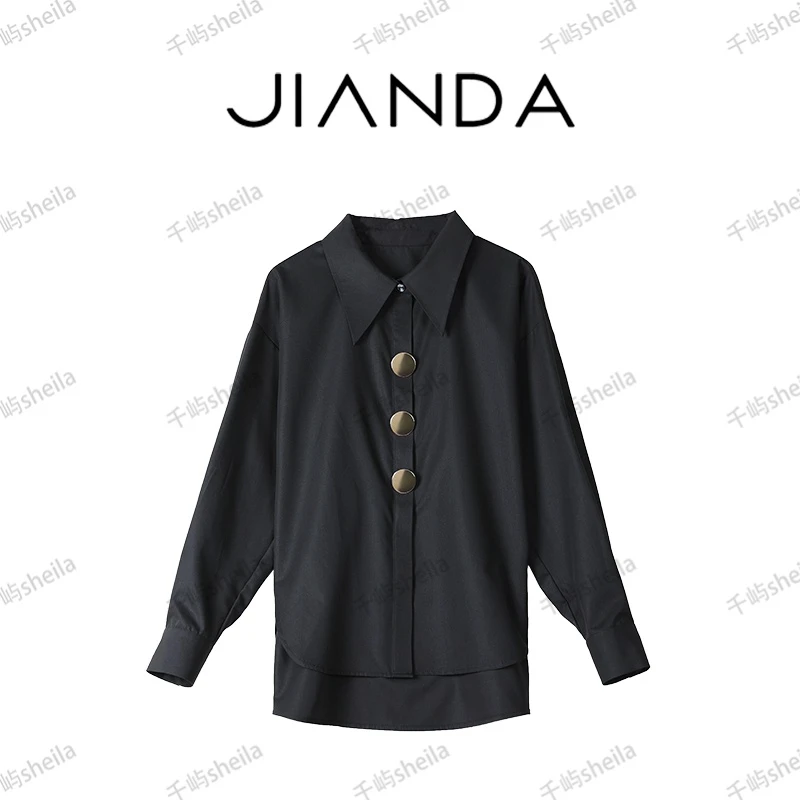 千屿Sheila翻领衬衣独特漂亮的衬衫女款外穿233-CS/0524-190779