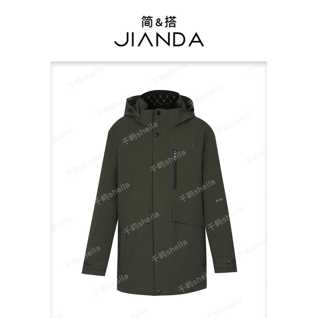 简&搭【千屿Sheila】连帽重工男士皮草244-PC/1116-24005