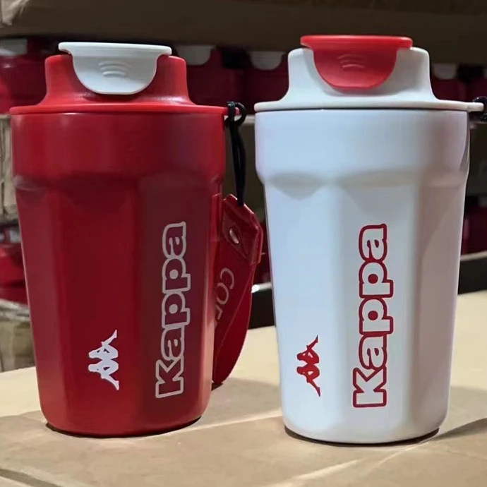 Kappa kids咖啡杯316不锈钢水杯便携简约带盖户外大容量高档情侣