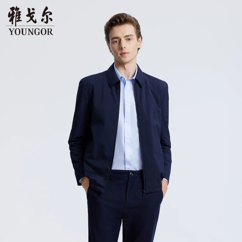 【可拆卸90鹅绒内胆】雅戈尔男装秋冬季保暖夹克外套休闲羽绒服4298