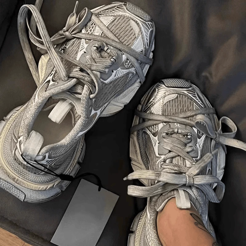 3x1九代老爹鞋潮鞋运动鞋2024年轻微做旧厚底运动鞋情侣款男女ins