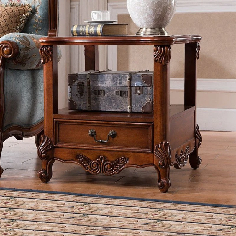 南哥家具简约美式实木沙发角几边几客厅小户型迷你茶几方几桌子