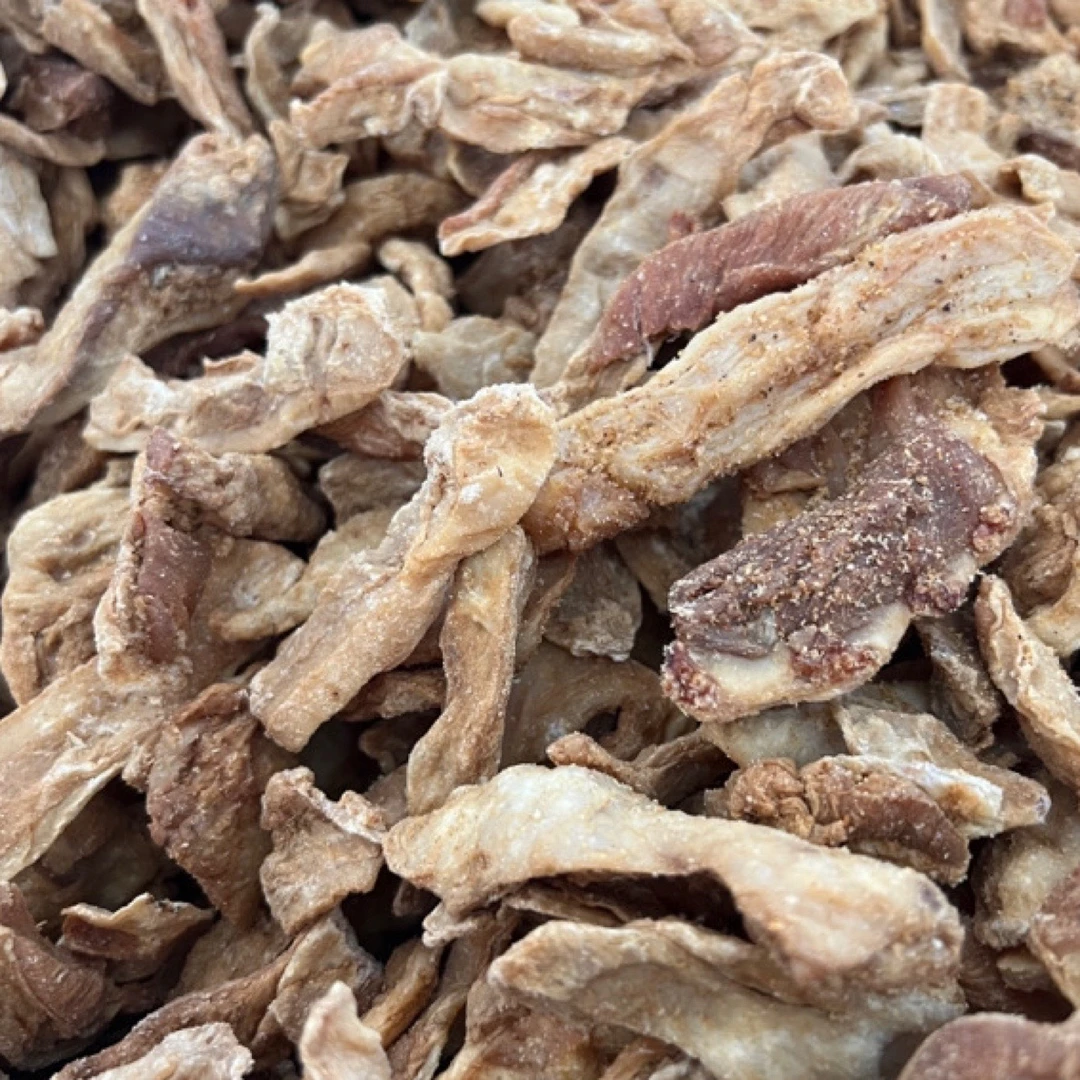 猪大力椒盐五花条边夹心偏瘦脆中带嚼劲烧菜干吃两不误