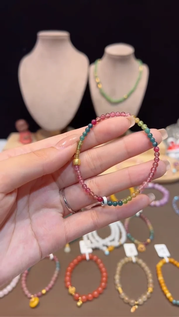 【闪购商品】碧玺手链未镶嵌手饰@@F3722