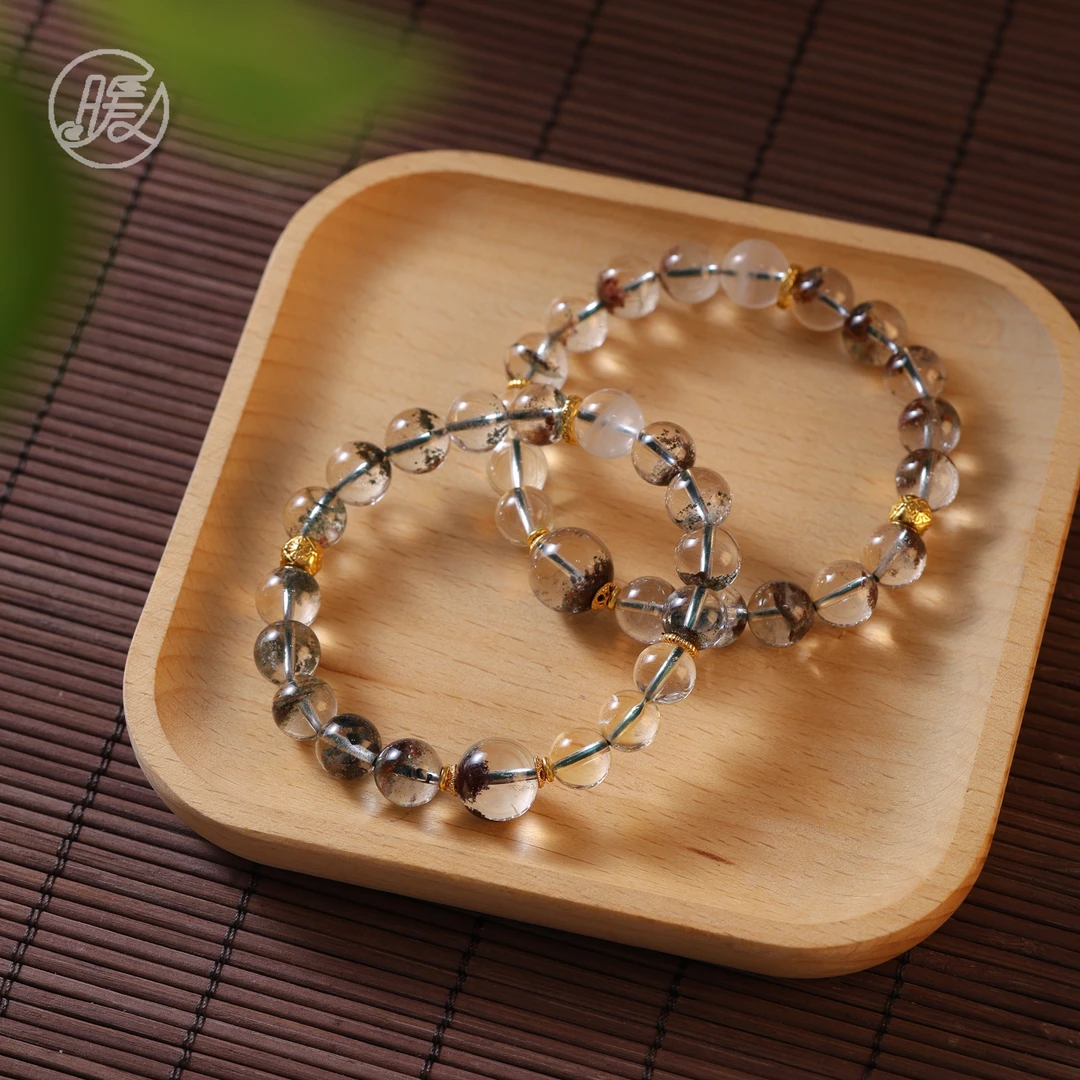 单圈幽灵水晶手串9mm搭配路路通配件手链F4399多样性发一