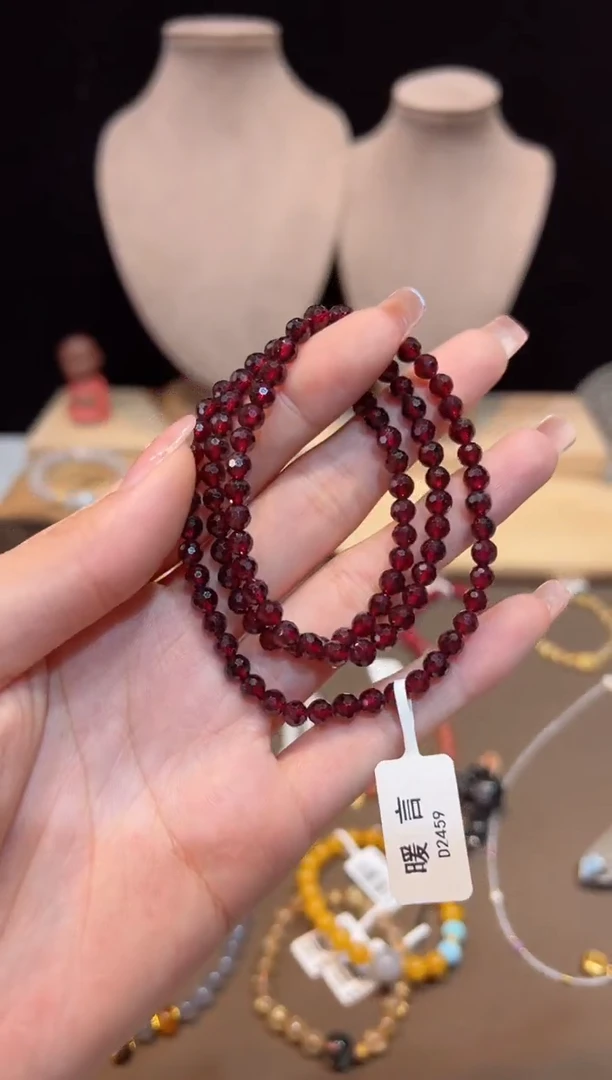 【闪购商品】石榴石手链未镶嵌手饰@@D2459