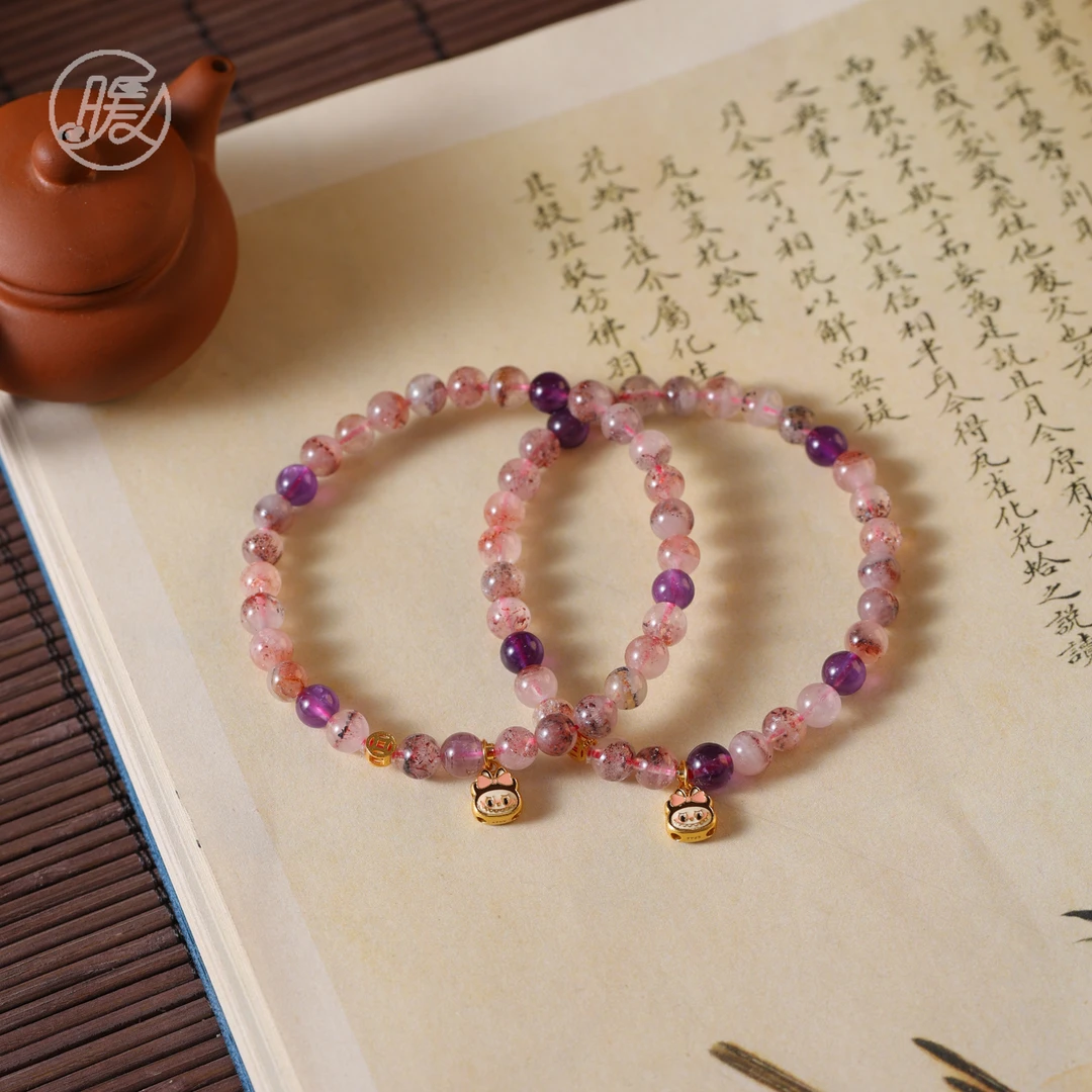 Nuanyan/暖言单圈超七水晶手串6mm搭拉布布手链9612多样性发一