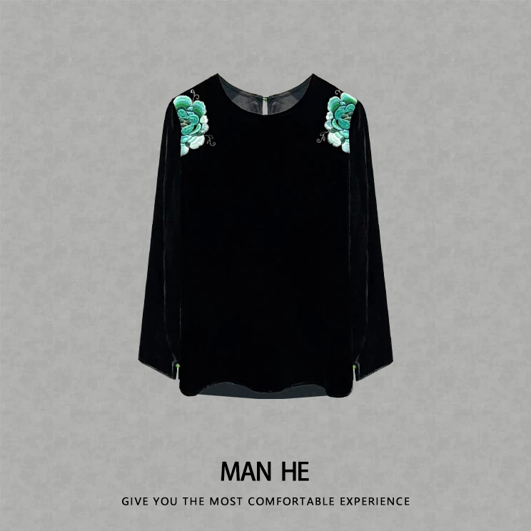 『花仙子丝绒国风衫』满赫出品24295