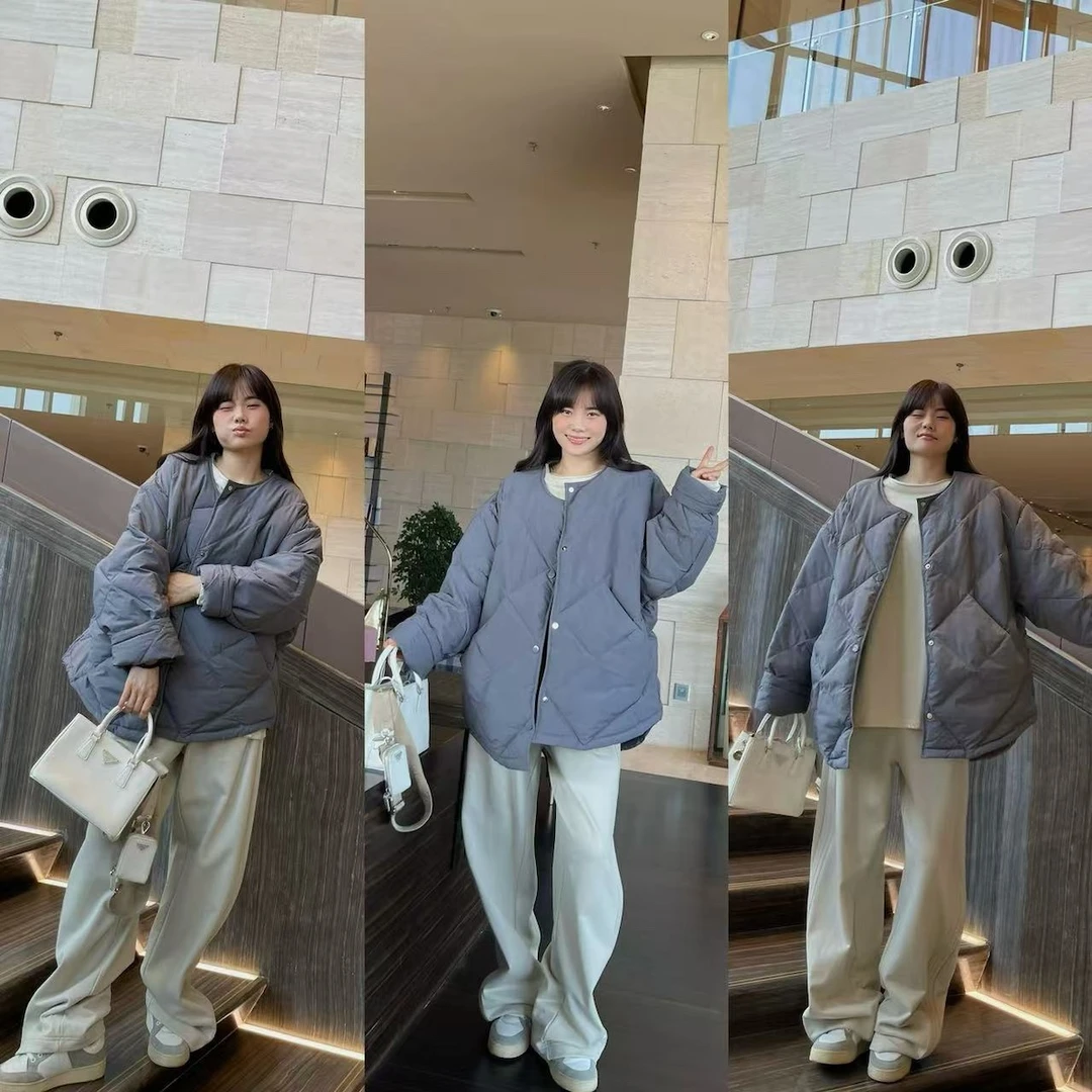 井迪儿【奶里奶气】100%棉美式宽松休闲舒适高腰显瘦香蕉裤卫裤2