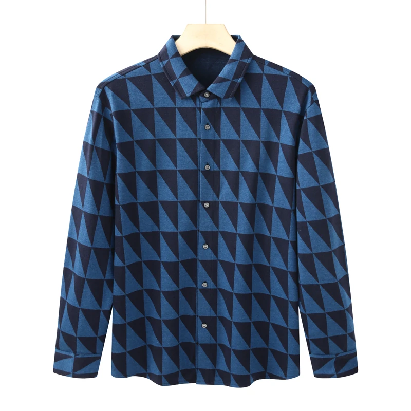 CA190 机场货 卡春秋男式长袖针织衬衫 开衫休闲商务弹力舒适