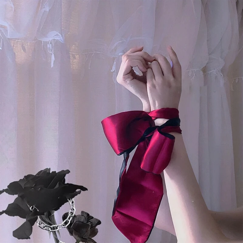 丝绸手腕束缚带舒适手绑带眼罩蒙眼遮光cos洛丽塔情侣蒙眼睛
