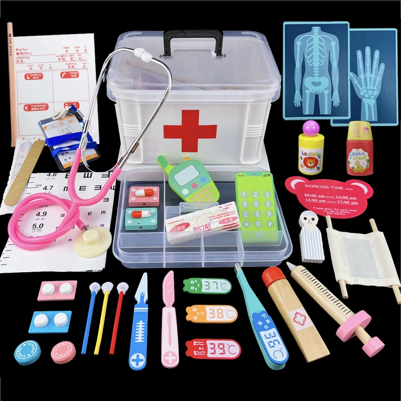 儿童玩具医生套装女孩听诊器过家家扮演小护士打针宝宝仿真医疗箱