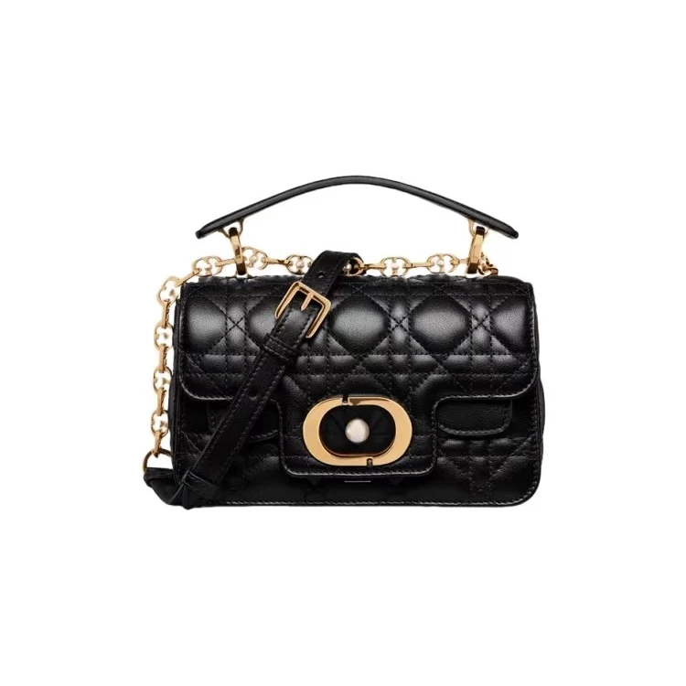 真皮女包D家金属2024藤格手提包大容量单肩包高级感腋下托特包包