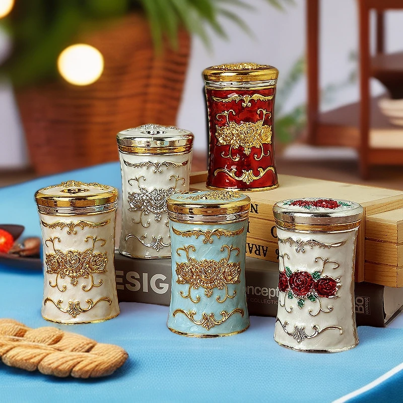 旋转式欧式牙签盒时尚酒店餐厅创意牙签盒家用可爱牙签筒抽取式