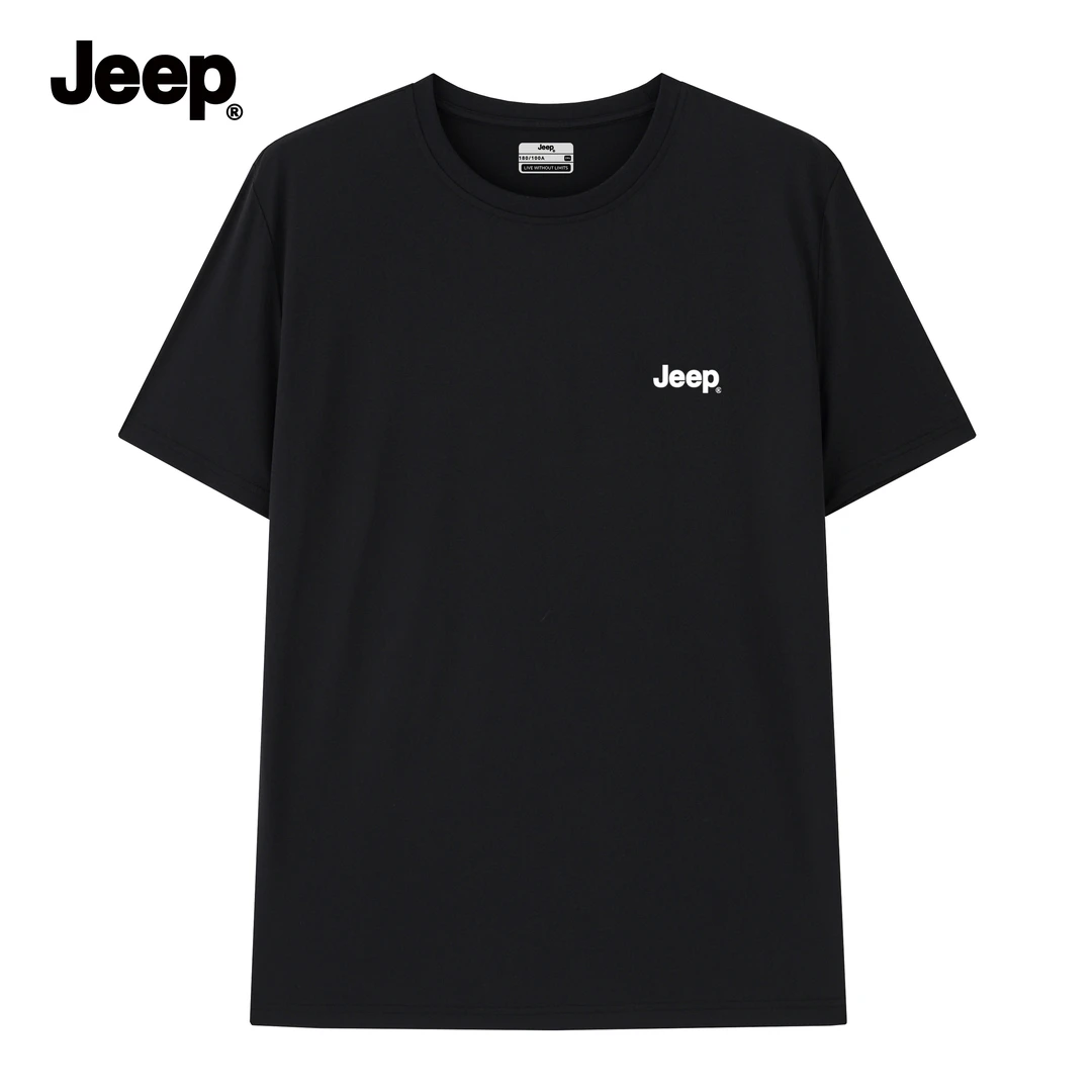 吉普/Jeep克隆棉防晒T恤UPF50+休闲户外短袖男款透气速干