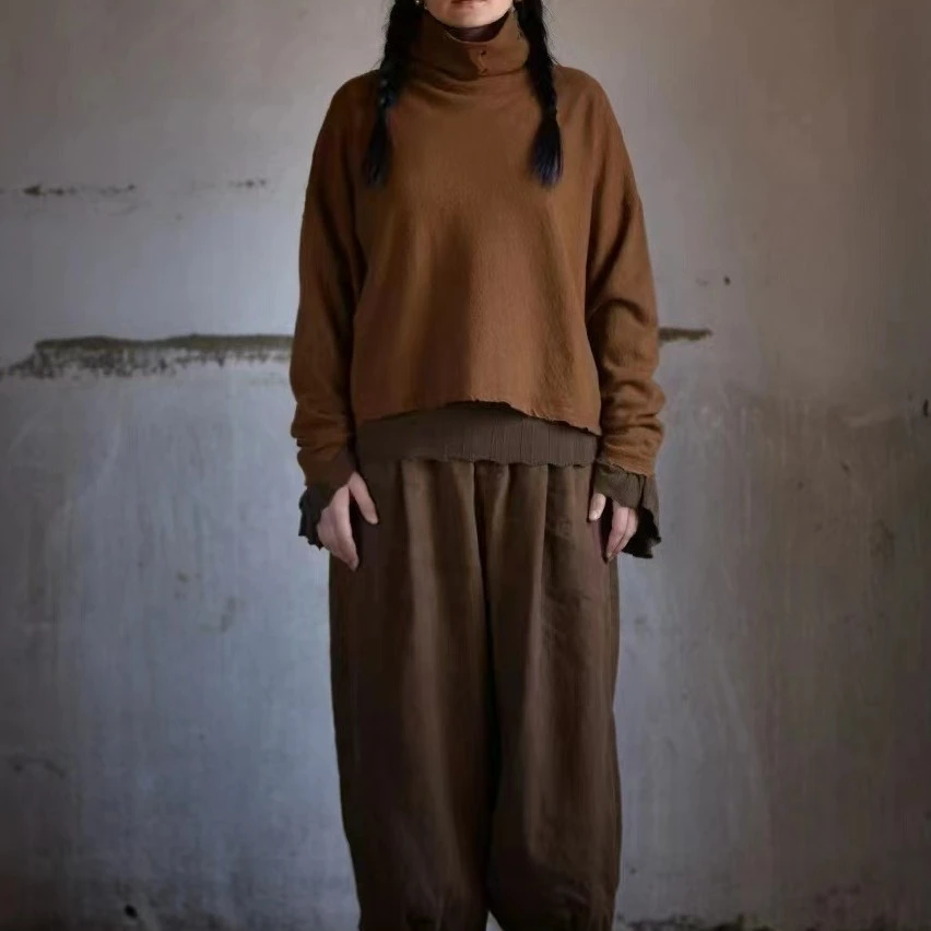 7折气质裤子亚麻左岸迷香3016