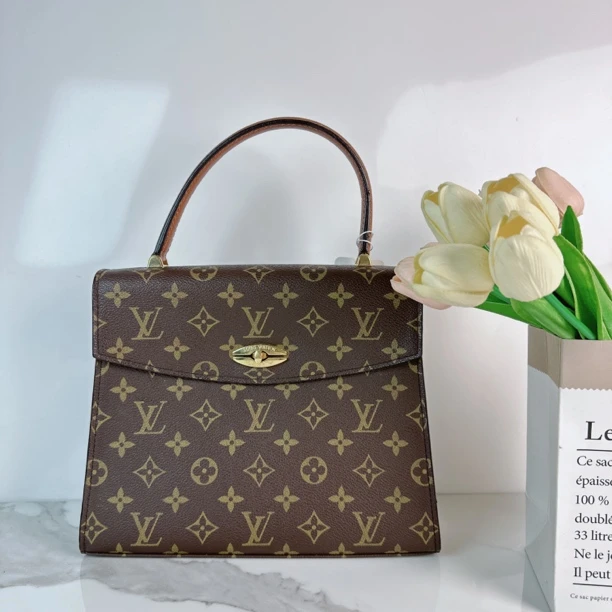 95新 LouisVuitton/路易威登 经典老花手提Kelly包