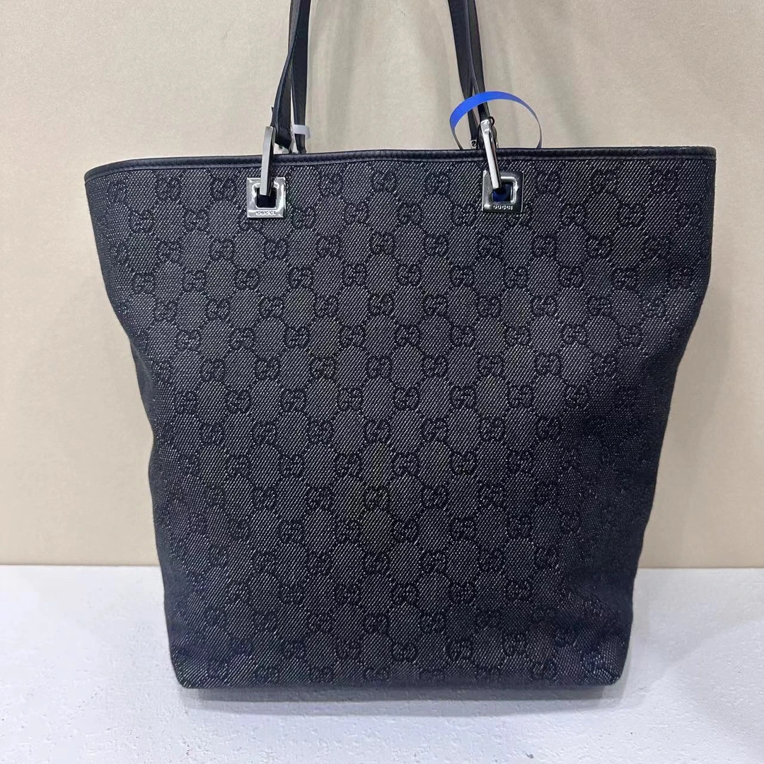 95新 GUCCI/GUCCI 优购奢品/Gucci/大气黑色托特包