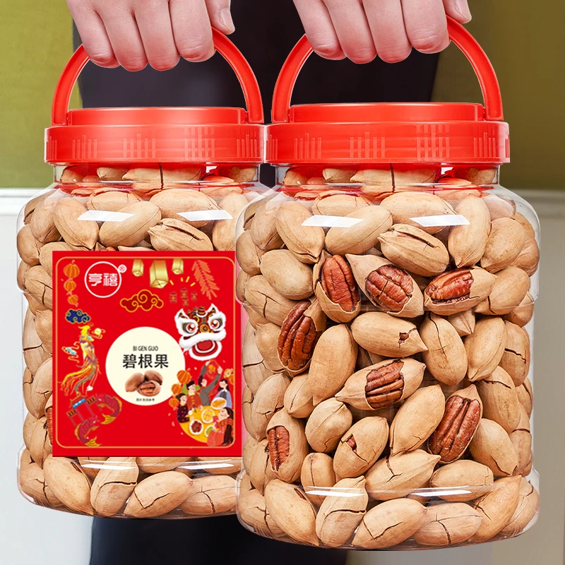 年货碧根果奶油味散装坚果长寿果更果仁零食袋装整箱奶香皮薄