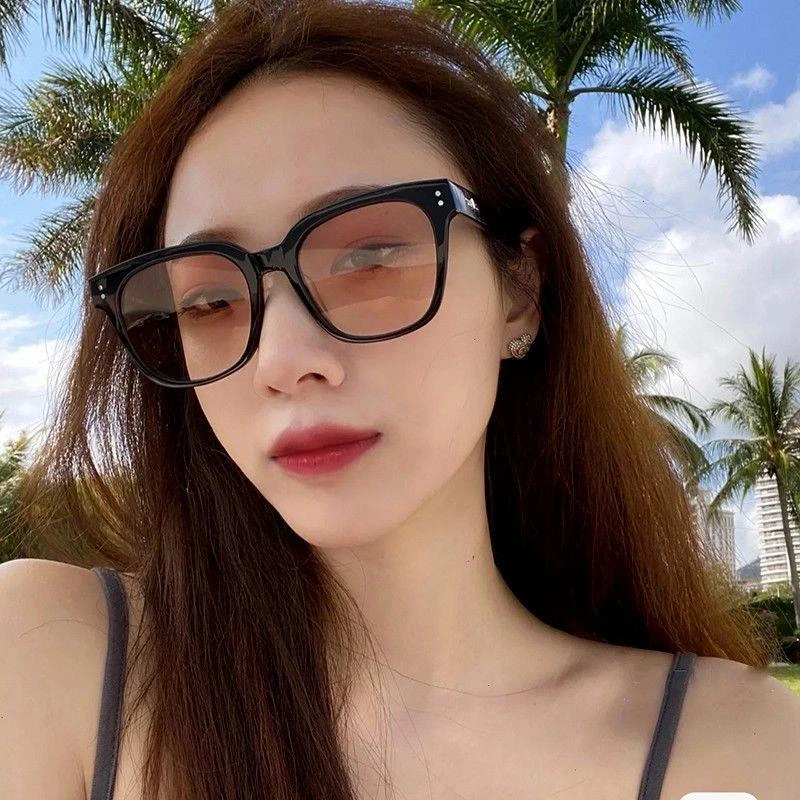 GM渐变落日色墨镜高级感太阳镜男防晒腮红眼镜防紫外线